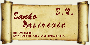 Danko Maširević vizit kartica
